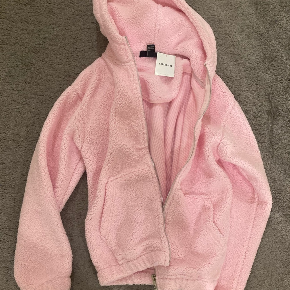 Forever 21 Light Pink Fleece Hoodie